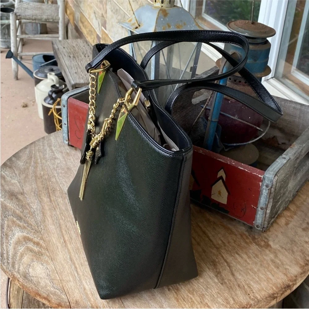 Kate Landry Celestial Charm Black Shoulder Bag‎